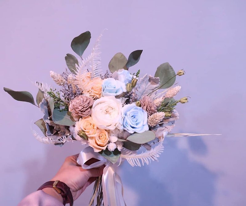 One Flower Eternal Rose Wedding Bouquet The beauty of the forest fairy - Items for Display - Plants & Flowers 