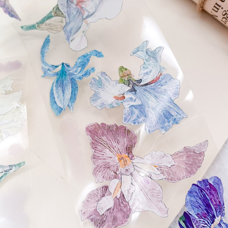 NO.126 鳶尾花 Irises / 紙膠帶 Masking Tape - 紙膠帶/和紙/PET - 塑膠 多色