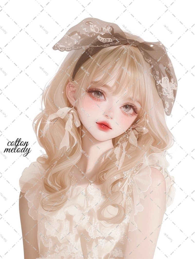 original sticker no.5636 人物ステッカー オリジナルステッカー 人物ステッカー 女の子ステッカー オリジナル人物ステッカー - 貼紙 - 紙 