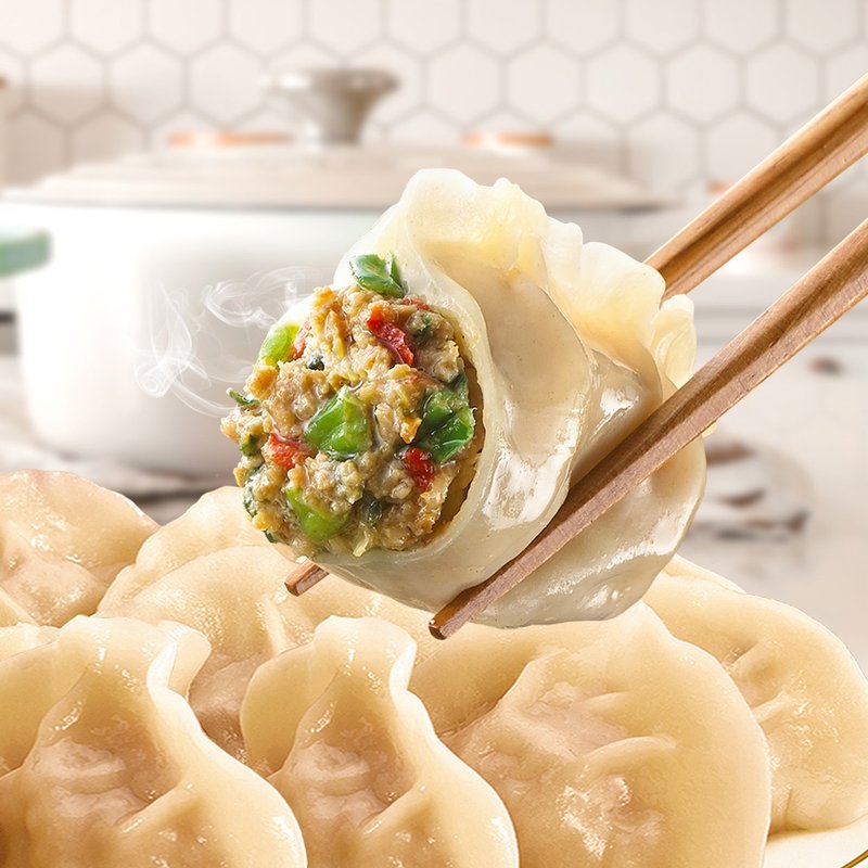 KIKI 餐廳 冷凍捏花臘肉高麗菜水餃 |  兩包共 60 顆 - 其他 - 其他材質 多色