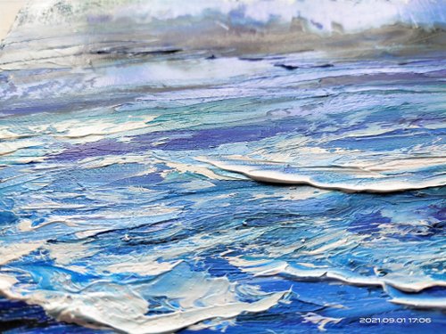 波 絵画 海景 原画 キャンバスに油絵 手繪油畫 - ショップ AnaskoArt