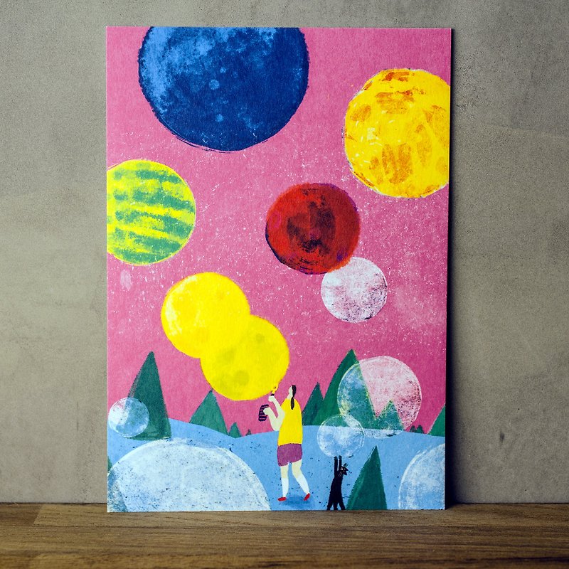 Planet Bubbles - Postcard - Cards & Postcards - Paper 