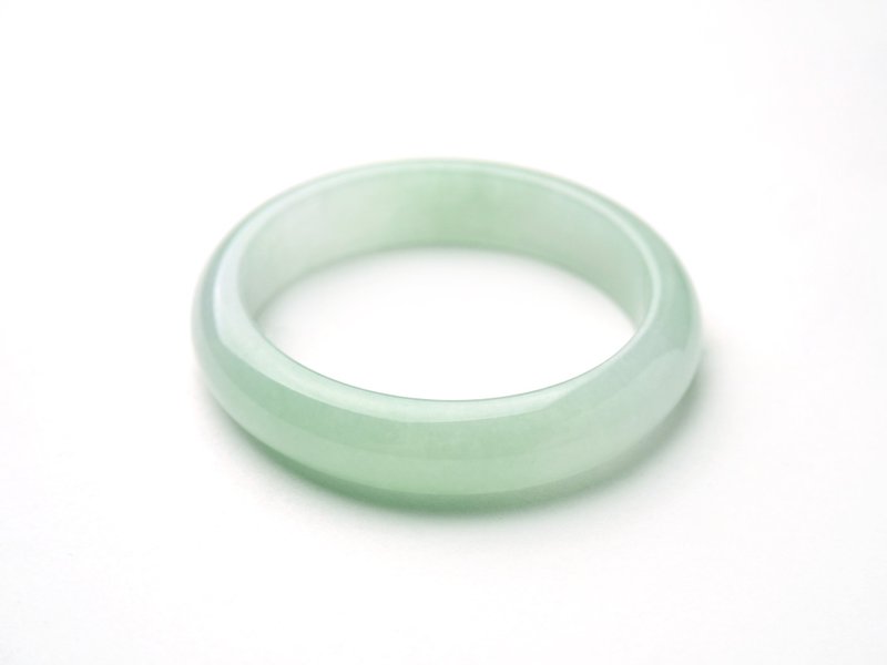 Liangying | Ice seed peeling/ice fruit green/safe bracelet/hand circumference 17-17.5 | natural grade A jadeite bracelet - Bracelets - Jade Green