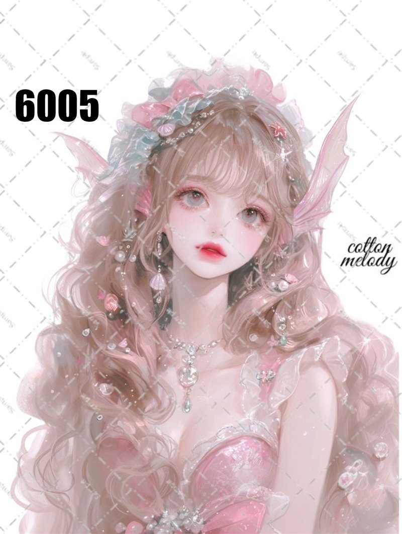 original sticker no.6005 人物ステッカー オリジナルステッカー 人物ステッカー 女の子ステッカー オリジナル人物ステッカー - 貼紙 - 紙 