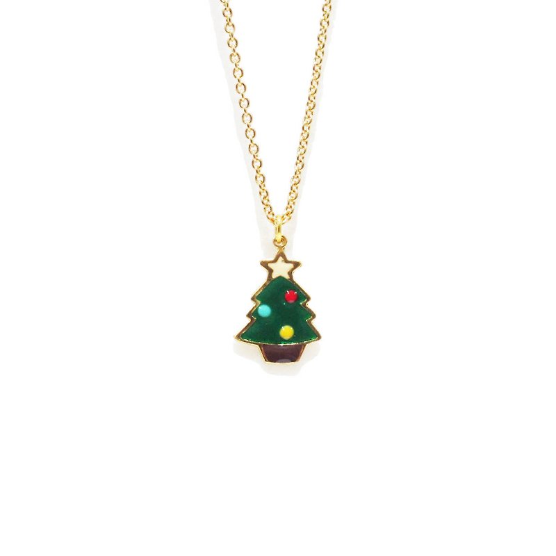 X'mas Tree Necklace - Necklaces - Precious Metals Green