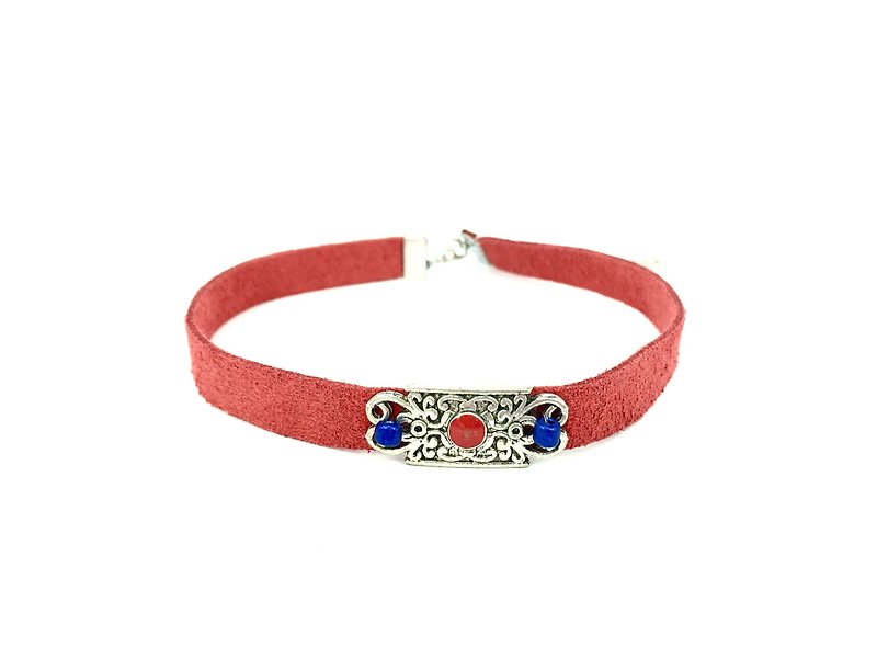 Silver Imperial Silver - Red Necklace - สร้อยคอ - วัสดุอื่นๆ สีแดง
