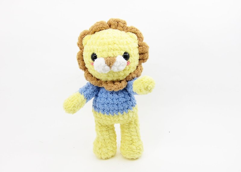 serious lion doll - ตุ๊กตา - ไฟเบอร์อื่นๆ สีเหลือง