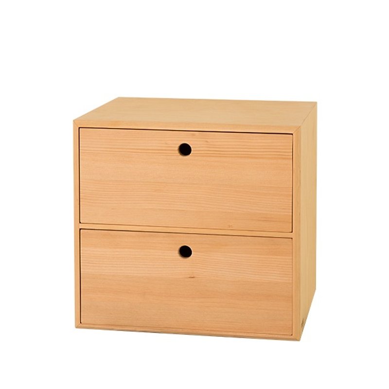 【Love Door STRAUSS】─Nest Storage Box (Double Draw) - Storage - Wood 