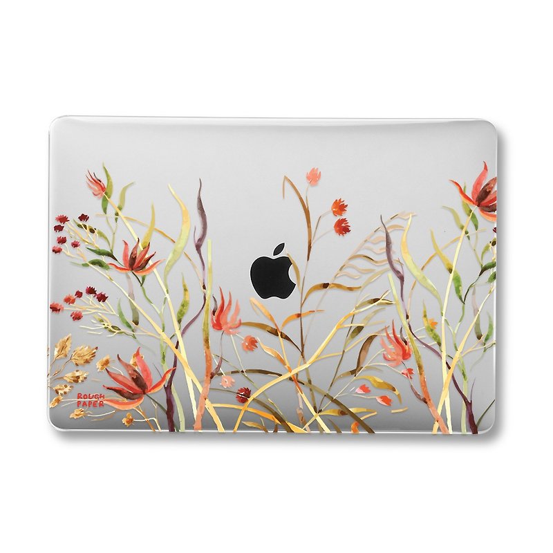 Autumn red leaves | printed transparent MacBook computer case - Tablet & Laptop Cases - Plastic 