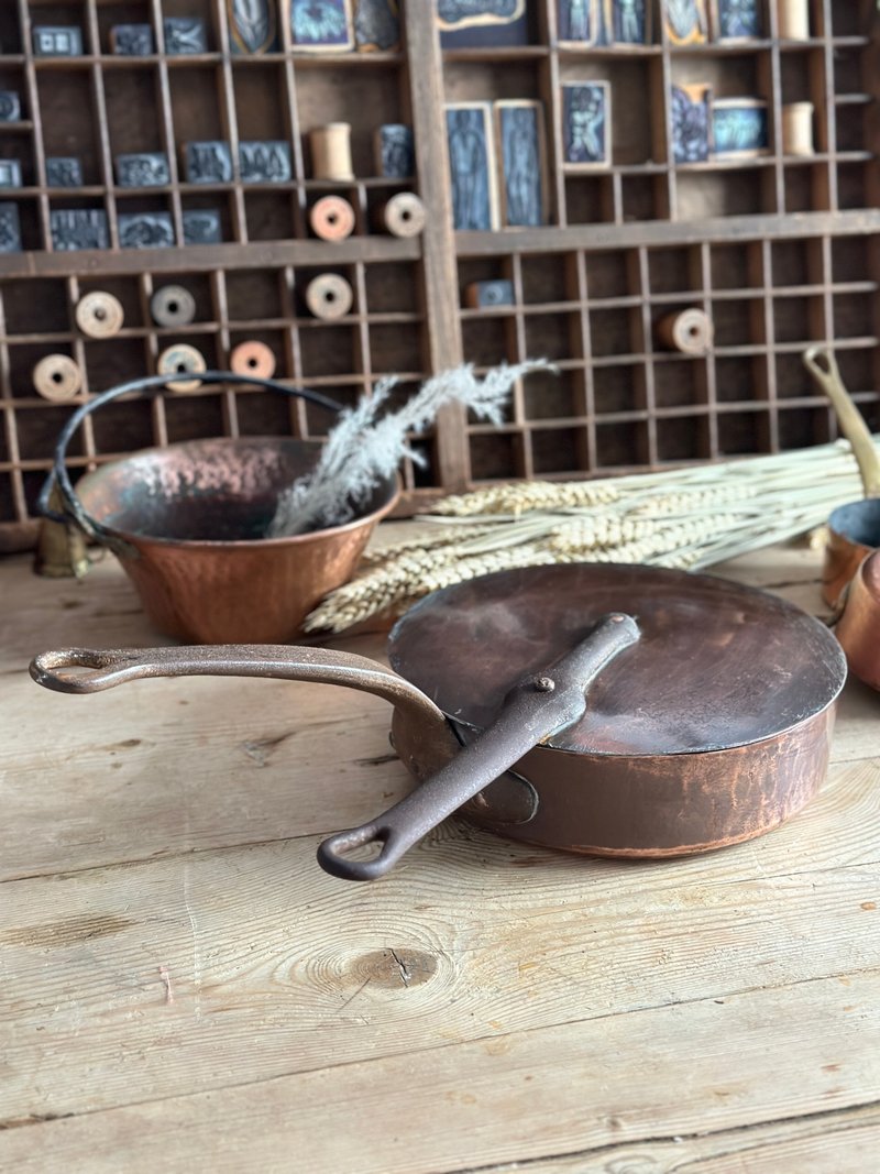 French antique copper pot lid - Pots & Pans - Copper & Brass 