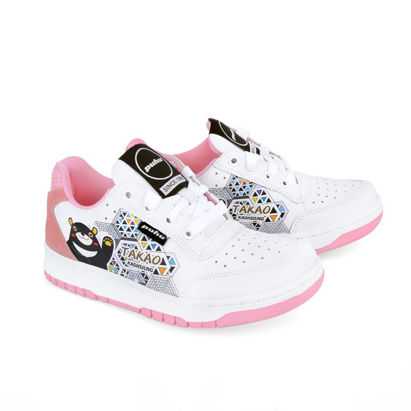 Kaohsiung Bear Collaboration Children's Shoes (Big Kids) - White Pink - Other - Faux Leather White