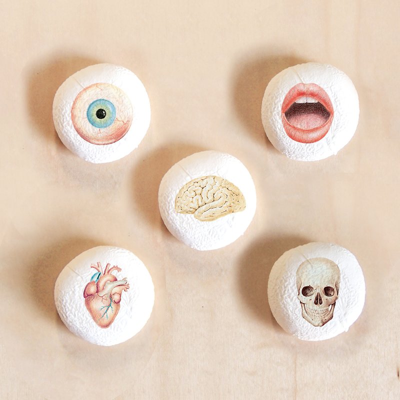 Organ Marshmallow, Brain Heart, Eyes, Doctor Nurse Gift, Halloween - Snacks - Other Materials 