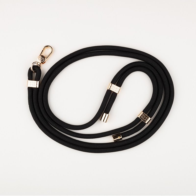 Black Crossbody Phone Strap with Card - Lanyards & Straps - Polyester Black