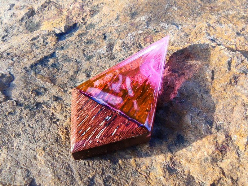 Pink Phupha Pendant - 項鍊 - 樹脂 紫色