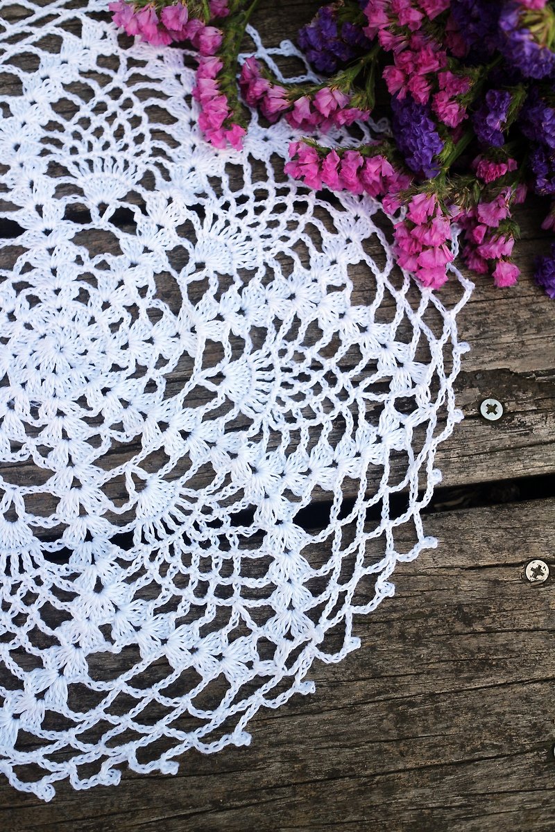 Hand for - lace Linen cotton pad - White Glove - ของวางตกแต่ง - ผ้าฝ้าย/ผ้าลินิน ขาว