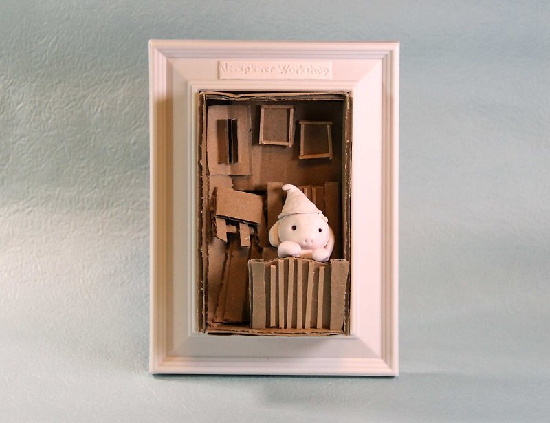 Three-dimensional clay painting, life in small furnishings Living in Art - Posters - Clay 