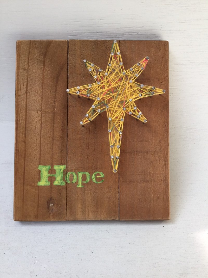 Gospel Creation Series Wood Products Hand Wall Decoration Home Decoration Bethlehem Hope Hope Hope - Items for Display - Wood Brown