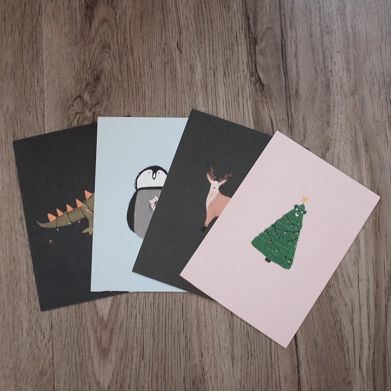 Christmas Postcards - 卡片/明信片 - 紙 綠色
