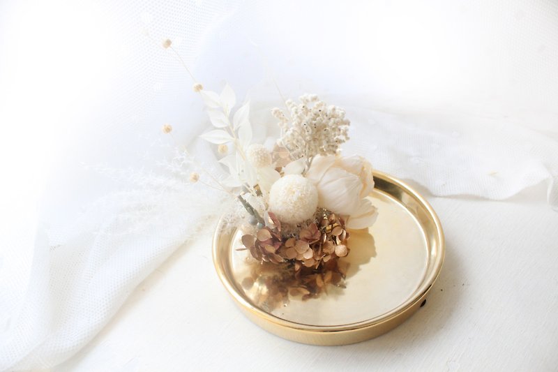 Dazhu Beads, Golden Plate, New Year Home Decoration, Everlasting Flower Ceremony - ช่อดอกไม้แห้ง - พืช/ดอกไม้ สีทอง
