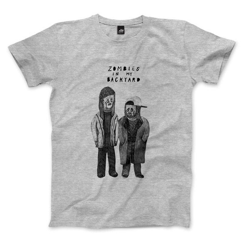 Jay and Silent Bob - Dark Linen- Unisex Fit T-Shirt - เสื้อยืดผู้ชาย - ผ้าฝ้าย/ผ้าลินิน สีเทา