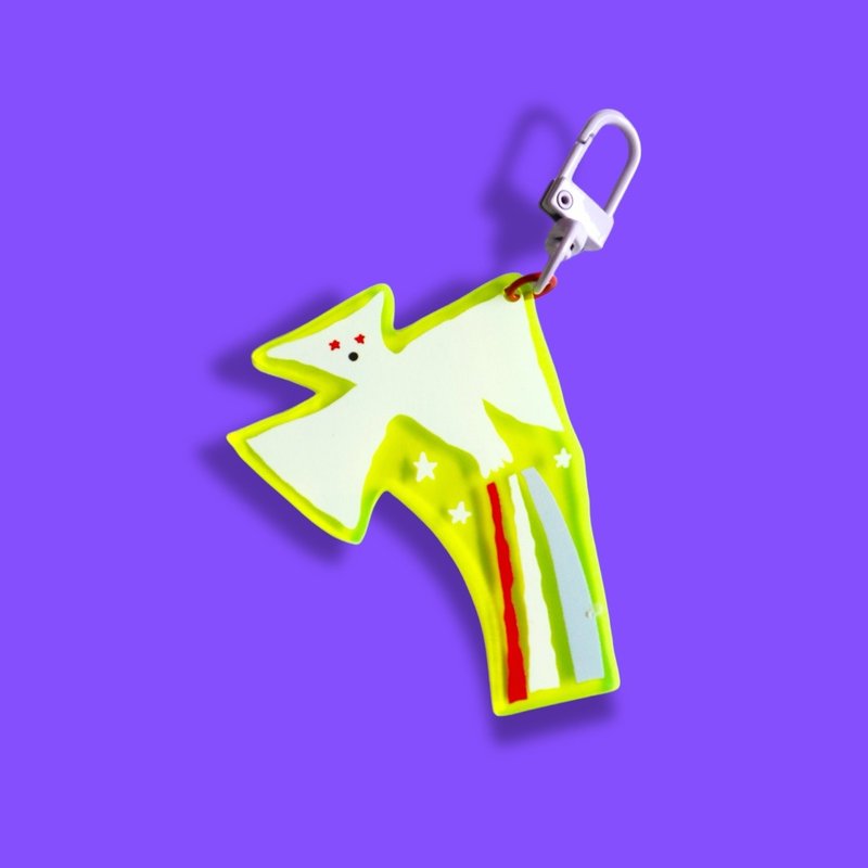 Acrylic keychain | A slice of pterosaur sky - Keychains - Acrylic Yellow