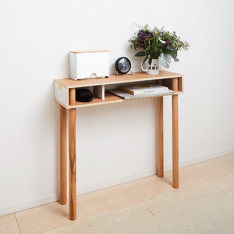 日本の ideaco 解体木製コンソール テーブル - 机・テーブル - 木製 ホワイト