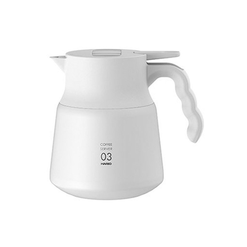 V60 Stainless Steel insulated coffee pot white PLUS 800 - Coffee Pots & Accessories - Stainless Steel White