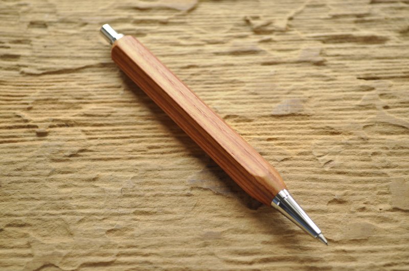 Sunset - fluffy yellow sandalwood hexagonal pencil pen / stationery / automatic pencil - ดินสอ - ไม้ สีส้ม