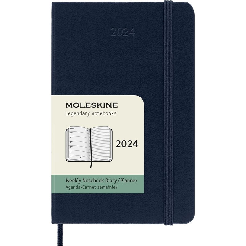 _勿上架_MOLESKINE 2024 週記手帳 12M 硬殼 口袋型 寶藍 燙金服 - 筆記本/手帳 - 紙 綠色
