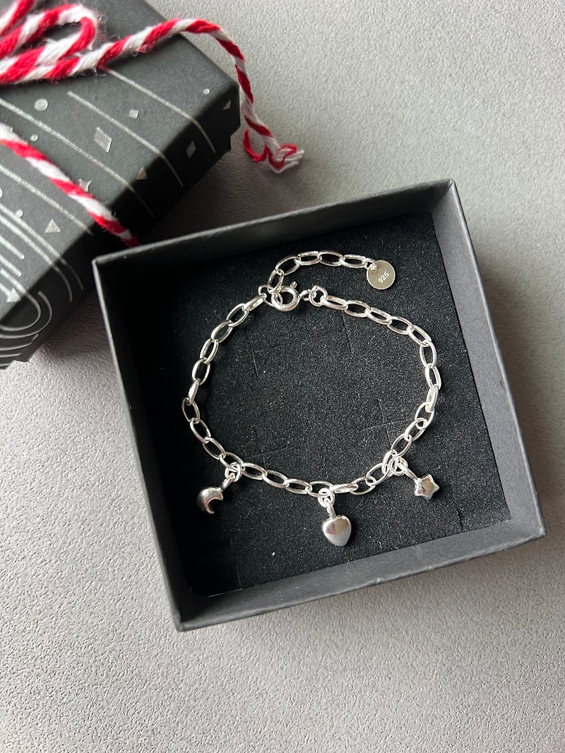 Xingyue Fairy Tale-925 Sterling Silver Bracelet-Moon Gift-Parent-Child Bracelet - Baby Accessories - Sterling Silver Silver