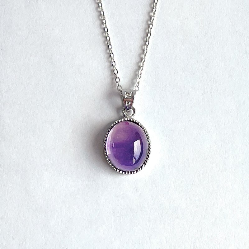 寶石系 天然礦石 15.5mm 馬達加斯加 紫水晶 項鍊 - 項鍊 - 寶石 紫色