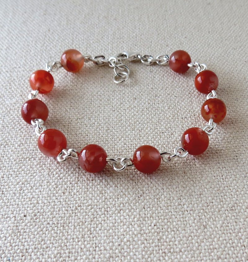 The birth year [Youth Year] ice floating South red agate bracelet ** drive, ward off evil, keep safe - Bracelets - Gemstone Red