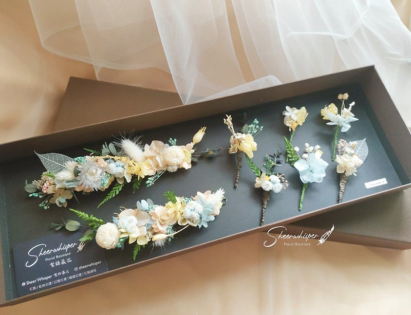 SheerWhisper Hidden Flower_Preserved Flower/Dried Flower Hair Accessories/Hair Plug/Hanfu Wedding Accessories - Hair Accessories - Plants & Flowers Transparent