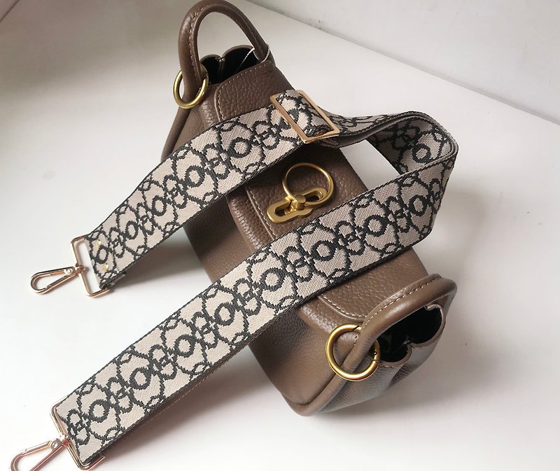 2 inch  Jacquard Webbing strap ,Replacement Bag Strap. Adjustable straps - Messenger Bags & Sling Bags - Cotton & Hemp Gray