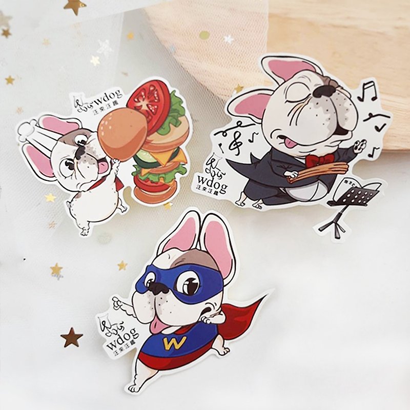 Waterproof Sticker (Small) Fadou Dream Edition & Sausage Fairy Tale Edition (12 styles in total) - Stickers - Paper Multicolor