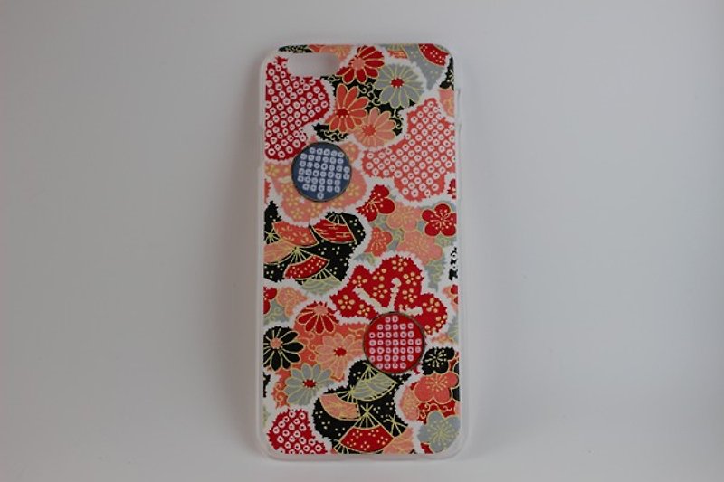 鹿の子梅文様和紙iPhoneカバー 6s(6)サイズ - 手機殼/手機套 - 紙 紅色