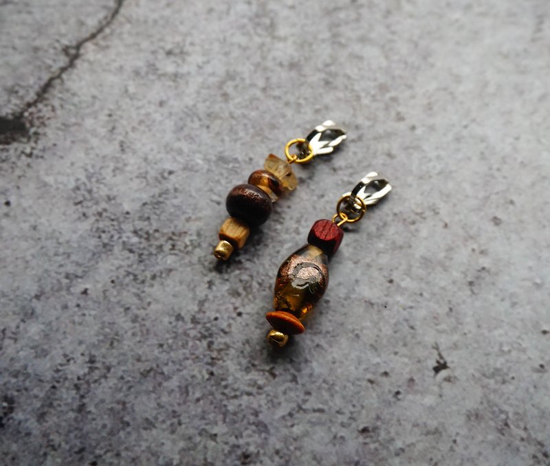 Handmade Earrings | Forest - Earrings & Clip-ons - Colored Glass Brown