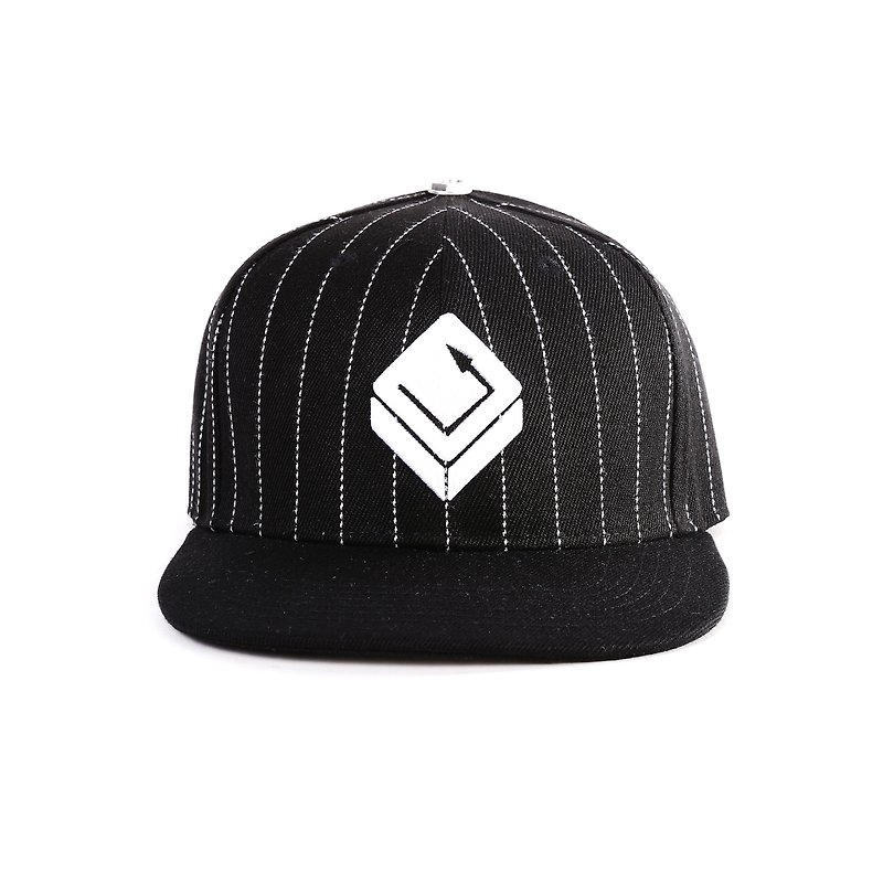 2016 RITE Logo品牌獨創｜經典棒球帽(黑條紋) - 帽子 - 防水材質 黑色