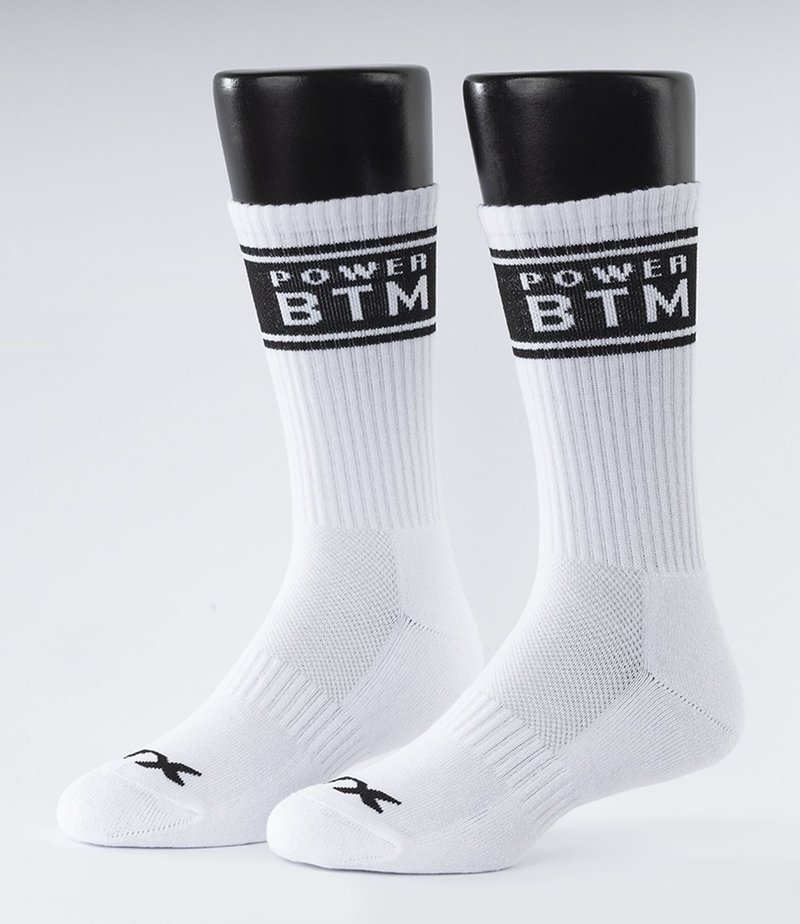 BodyFormulaXtreme BTM 隱形氣墊中筒襪 - 襪子 - 棉．麻 白色