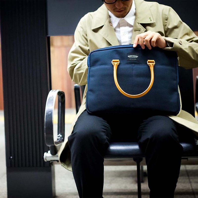 Japanese fashion waterproof nylon briefcase Made in Japan by Wonder Baggage - กระเป๋าเอกสาร - วัสดุกันนำ้ 