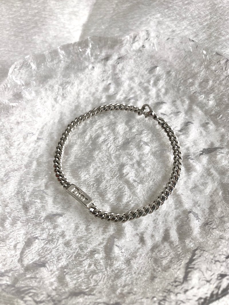【 日本直送　名牌中古包 】Christian Dior クリスチャン ディオール ブレスレット シルバー ロゴ vintage ヴィンテージ  5uvv7v - 手鍊/手環 - 其他材質 銀色
