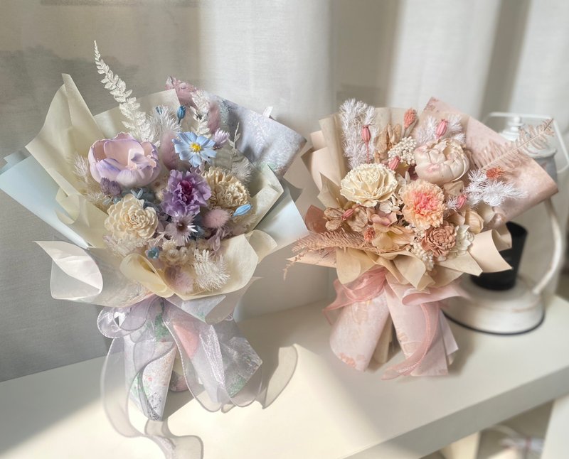 【關於花藝 │永生花束】 客製花束 畢業花束  面交 - 乾燥花/永生花 - 植物．花 粉紅色