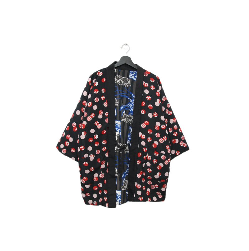 Back to Green-日本帶回袢天pt-19黑底紅點圖騰兩面可穿 /vintage - 睡衣/居家服 - 棉．麻 