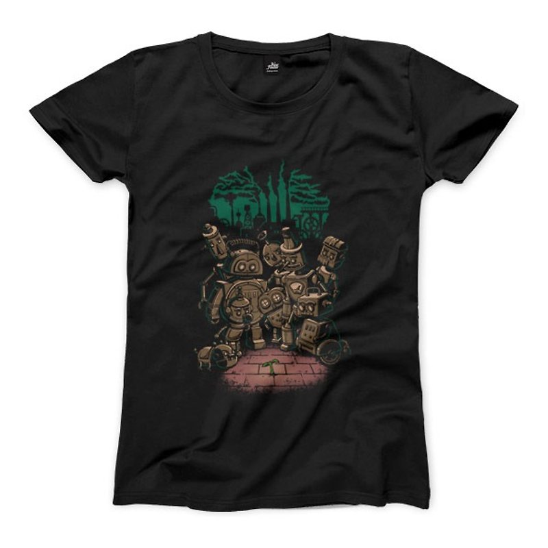 Age of Steam green revolution - Black - Women's T-Shirt - เสื้อยืดผู้หญิง - ผ้าฝ้าย/ผ้าลินิน 