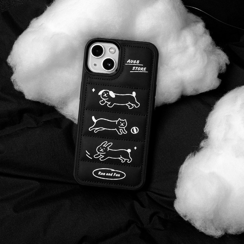 AUG8 STORE 跑來跑去真開心 可愛動物霧面羽絨殼iPhone - 手機殼/手機套 - 羽絨 