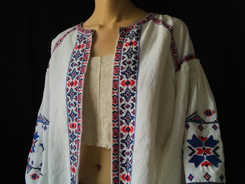 烏克蘭復古刺繡罩衫