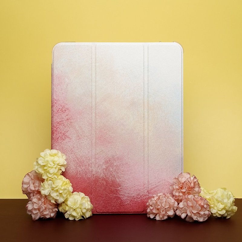 iPad Pro/Air/Mini三折式霧面軟底軟邊氣囊保護殼-原色渲染楓葉紅