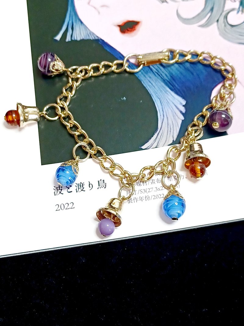 vintage jewelry 可愛鈴鐺手鍊 - 手鍊/手環 - 其他金屬 
