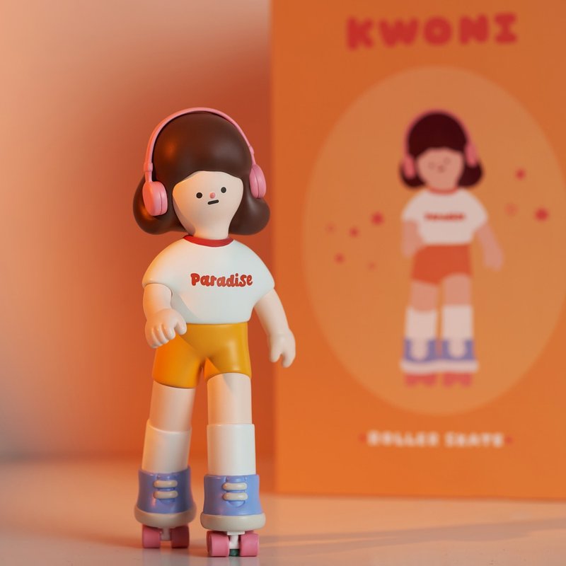 Fortunate to meet Chaowan KWONI 170% limited edition doll-skating girl - Stuffed Dolls & Figurines - Plastic Orange