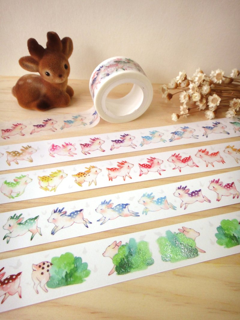 *鹿の紙テープを実行すると、ミラーが増加します - マスキングテープ - 紙 多色